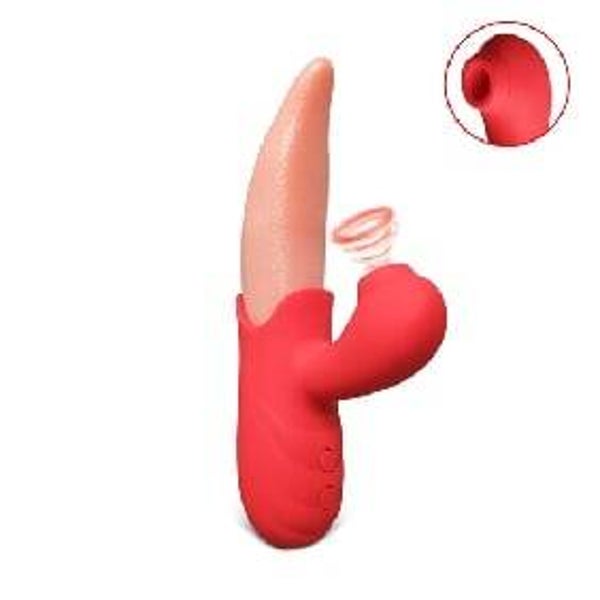 10-Speed Silicone Vibrating Tongue with Sucking Function