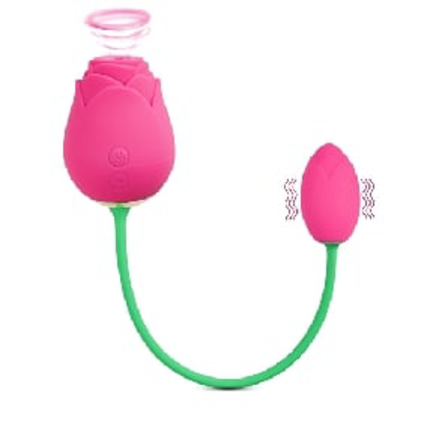 10-Speed Silicone Rose Clitoral Sucking with Vibrating Egg