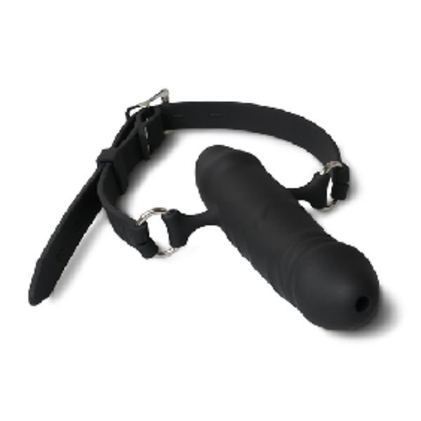Silicone Realistic Dildo Gag with Ball.