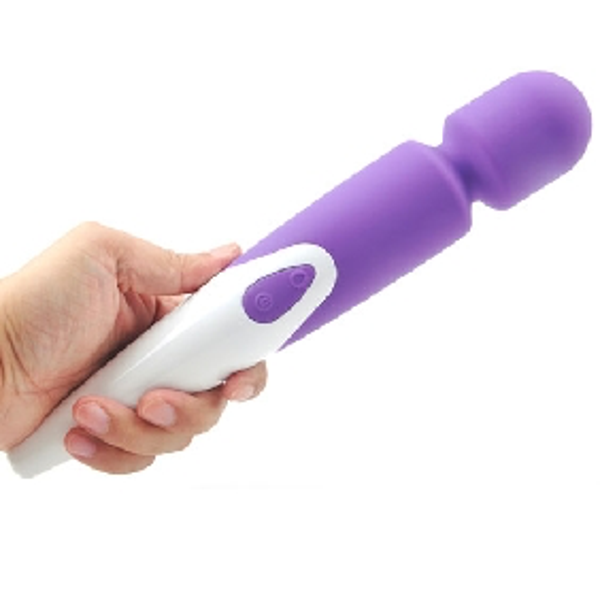 Purple Color 10-Speed Waterproof Rechargeable Wand Massager (USB Recharging), silent and strong vibrator,