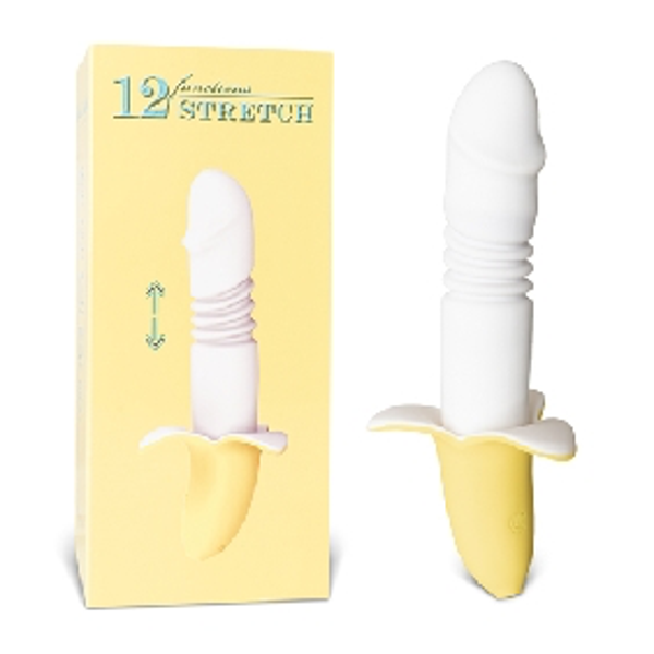 12-Speed Banana Silicone Thrusting Vibrator