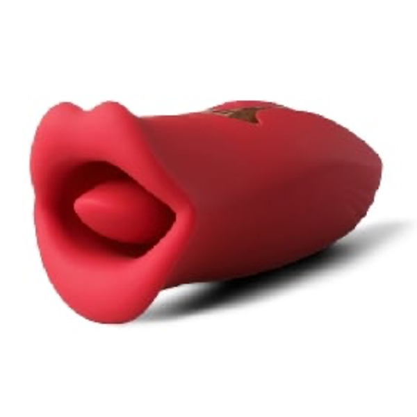 New Version Red Color Big Mouth Stimulator with Licking Tongue
