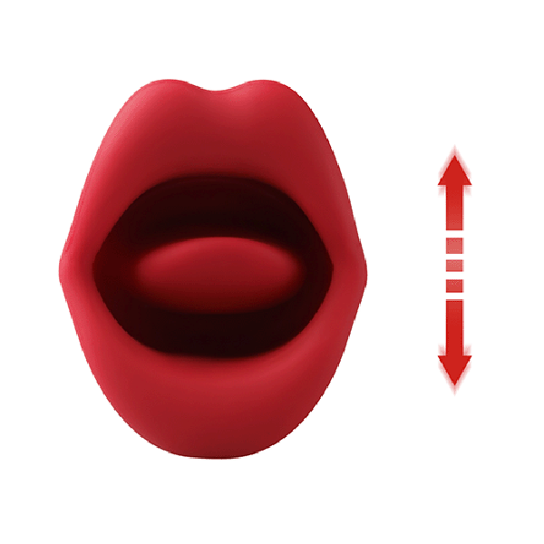 Big Mouth Stimulator with Licking Tongue with Vibrator