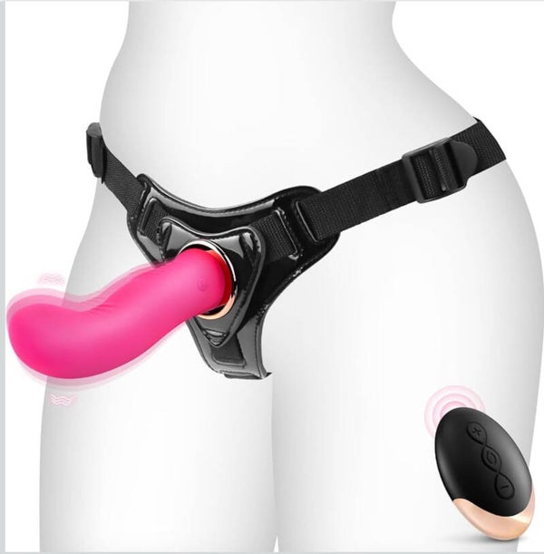 Silicone Strap On Dildo With Remote