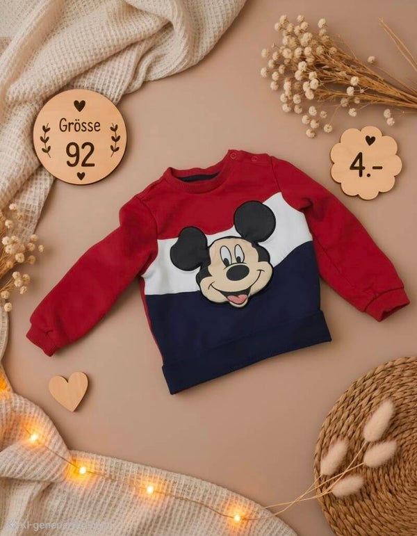 Mickey Mouse Pullover rot 92