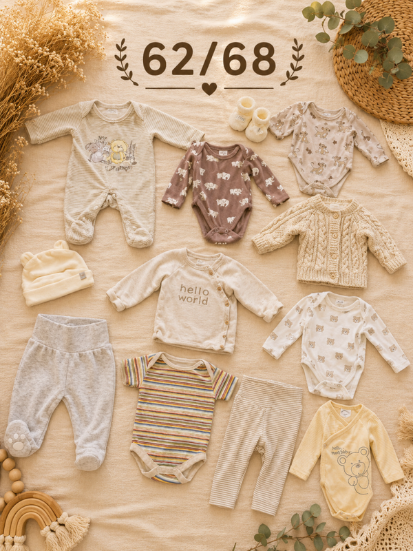 Babykleiderpaket beige 62/68