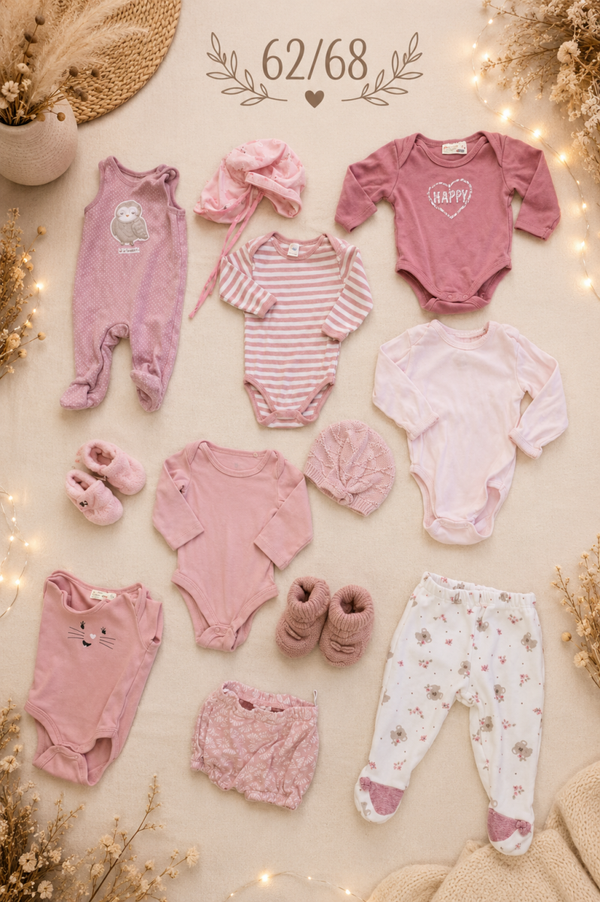Baby Kleiderset Rosa 62/68