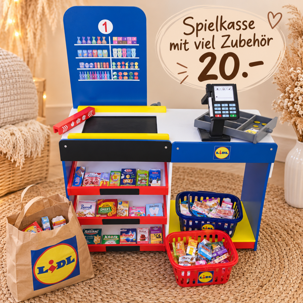 Lidl Kinderkasse mit viel Zubehör