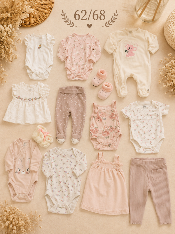 Baby Kleiderset Rosa 62/68
