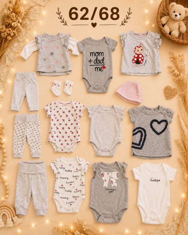 Baby Kleiderset Grau 62/68