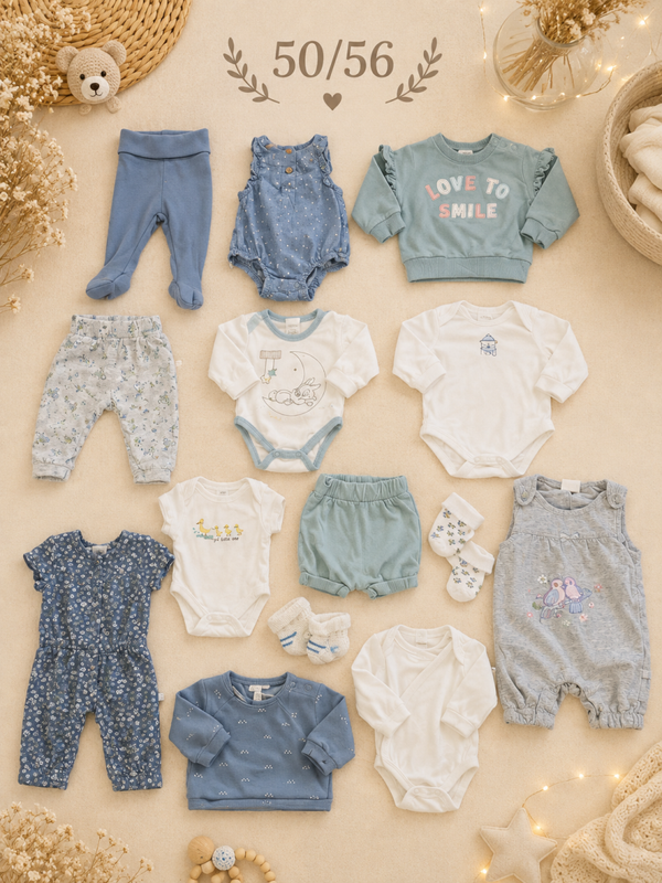 Baby Kleiderset blau 50/56
