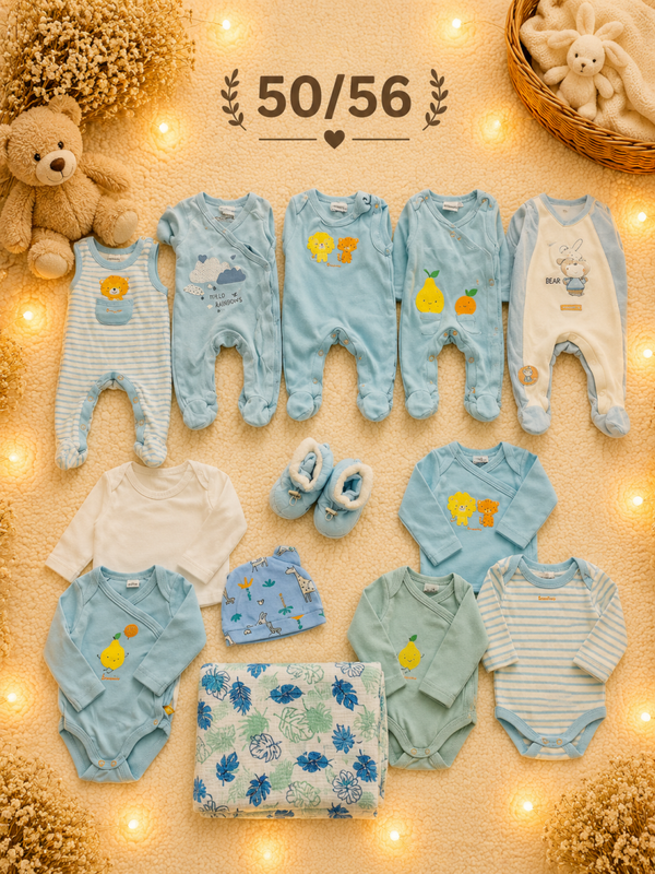Babykleider Set in Blau 50/56