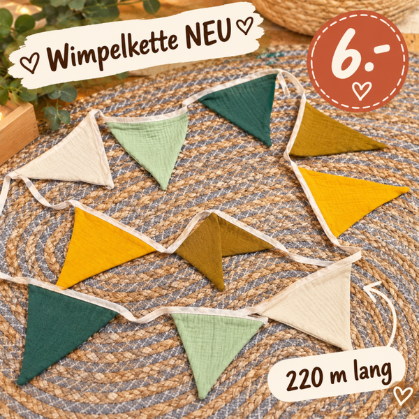 Wimpelkette grün 2,20m