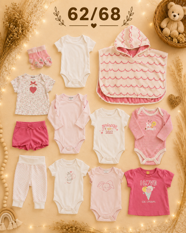 Baby Kleiderset Rosa 62/68