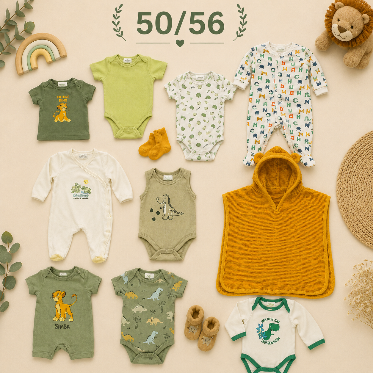 Baby Kleiderset Grün 50/56