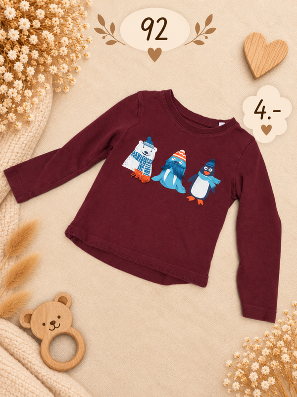 Weinroter Pullover Gr 92