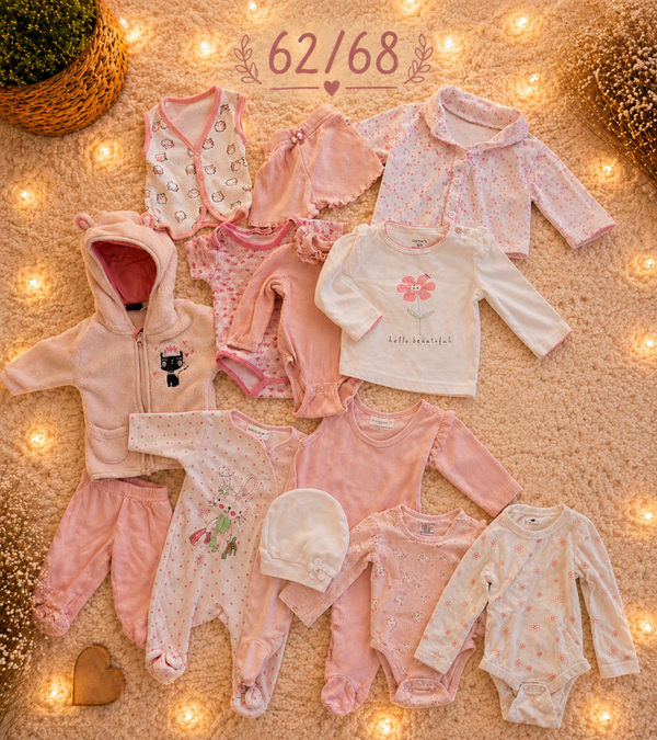 Baby Kleiderset Rosa 62/68