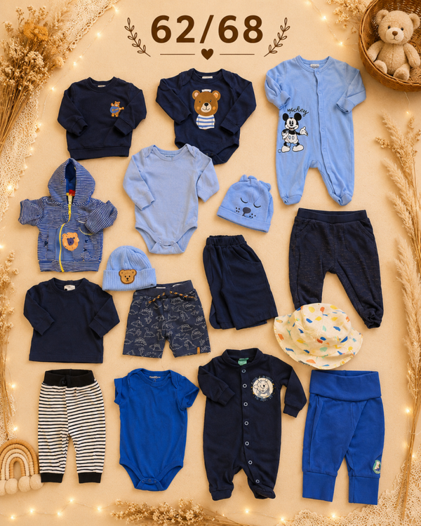 Baby Kleiderset blau 62/68
