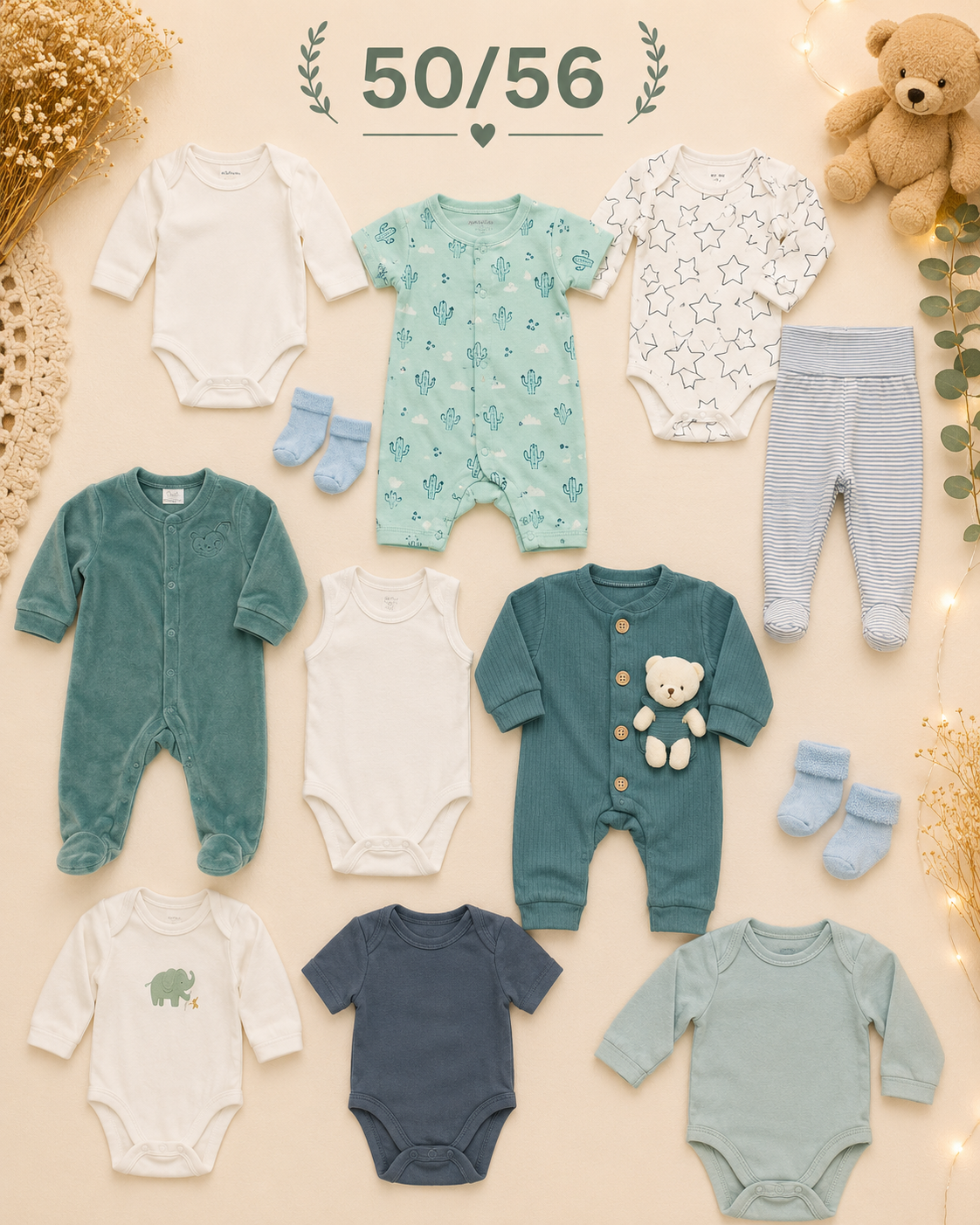 Baby Kleiderset Türkis 50/56