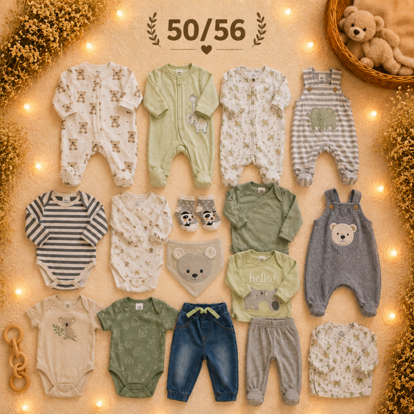 Babykleiderpaket in Grün 50/56