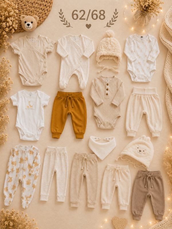 Baby Kleiderset beige 62/68