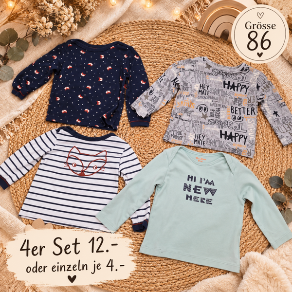 4er Set Shirt Gr. 86