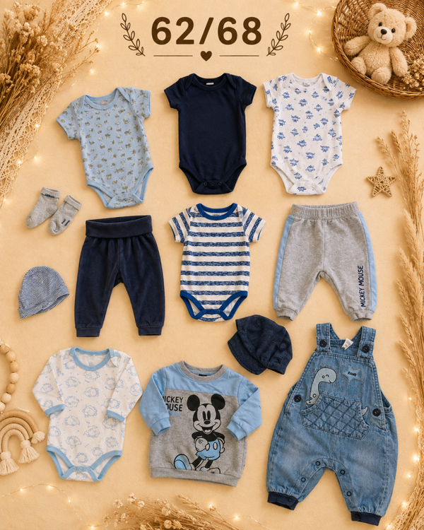 Baby Kleiderset blau 62/68