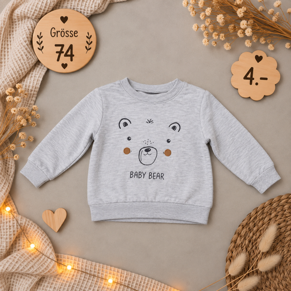 Bärenpullover Grau 74