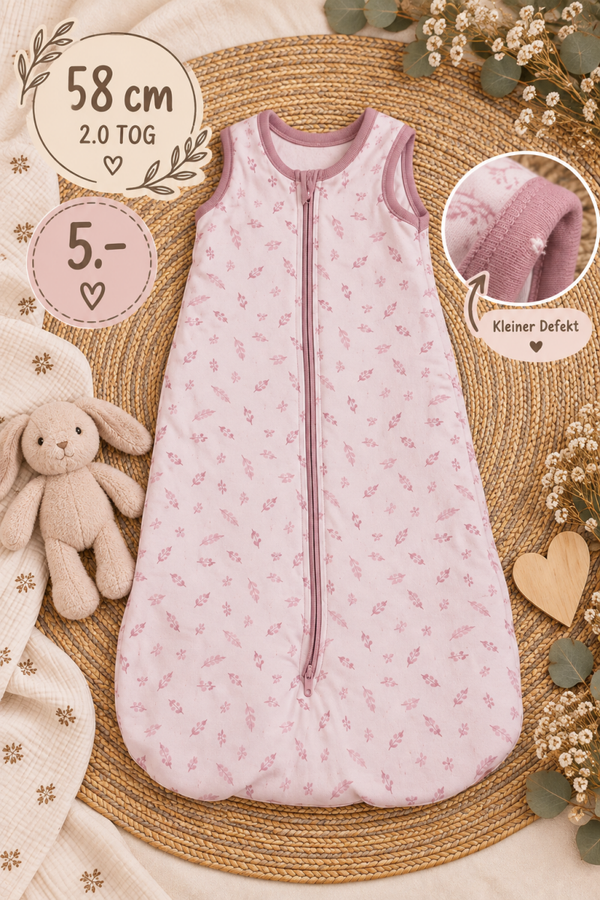 Schlafsack Rosa 2.0 TOG 58cm Newborn