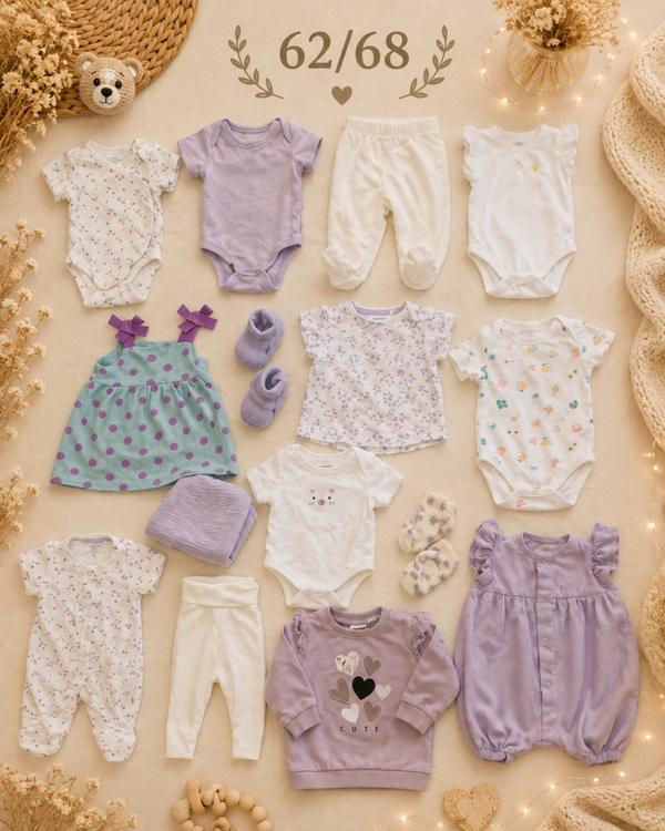 Baby Kleiderset Lila 62/68