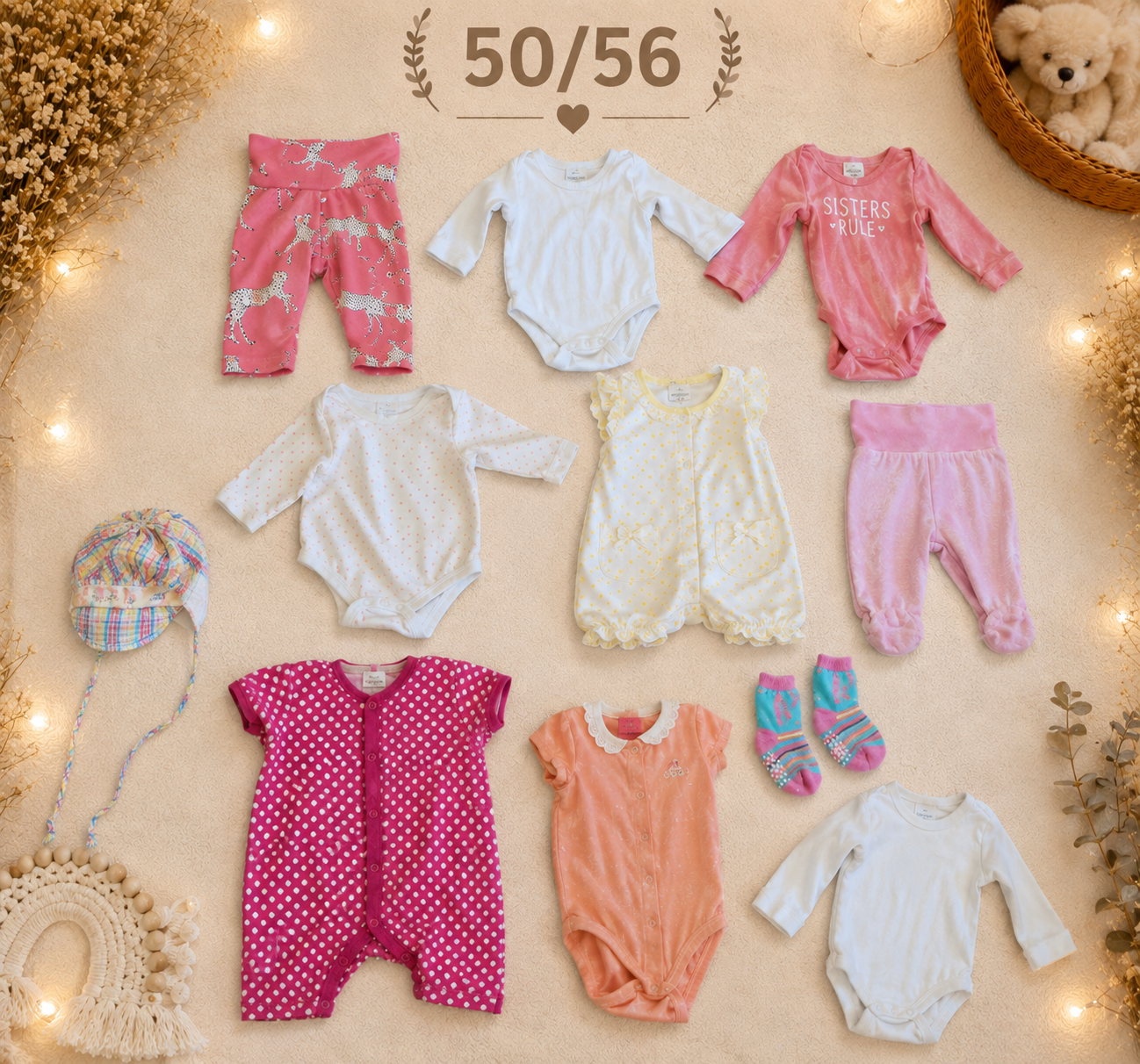 Baby Kleiderset Pink 50/56