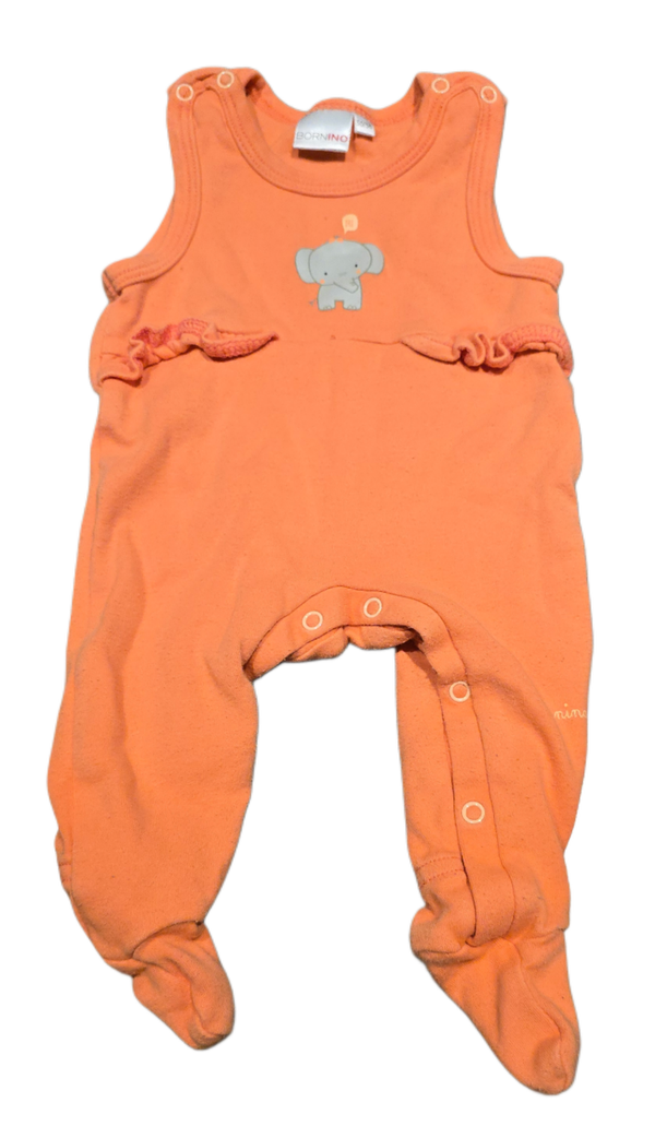Strampler Orange Elefant 50/ 56