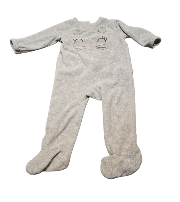 Strampler grau Miau 68