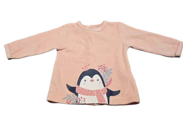 Pingu Pullover rosa 68