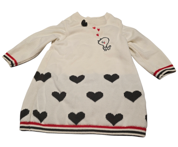 Strickkleidchen love weiss 62