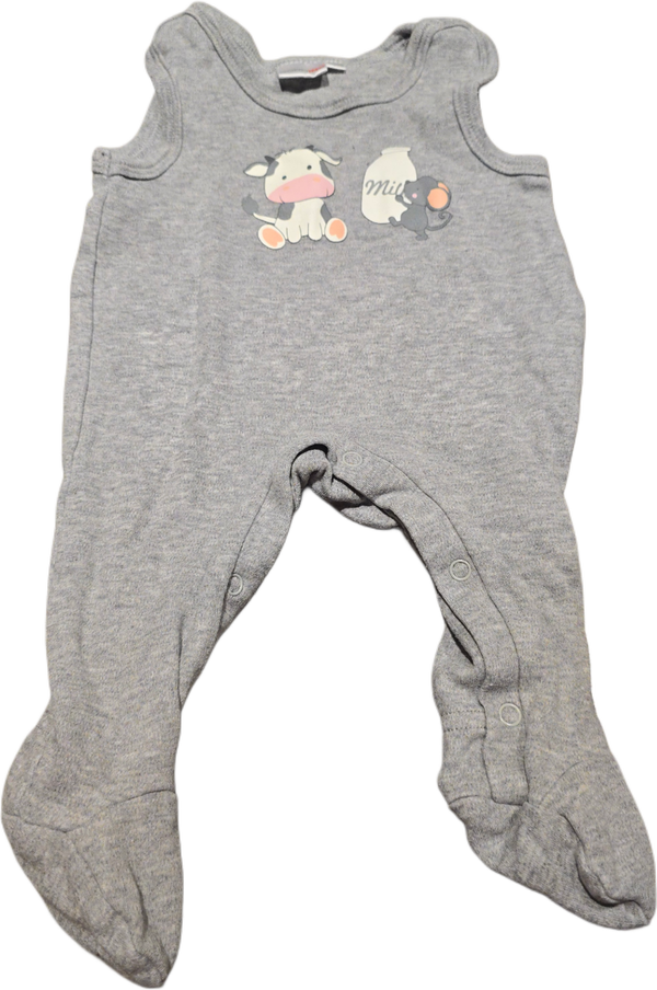 Babystrampler Milk grau 50/56