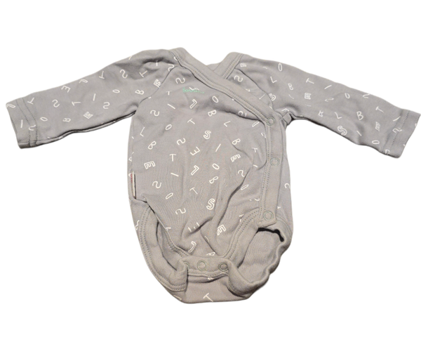 Babybody ABC grau 50/56