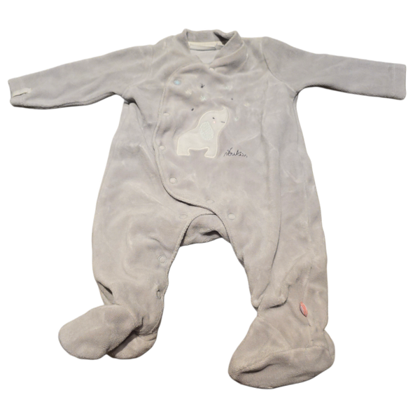 Babystrampler samt grau 56