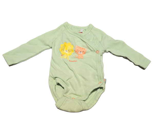 Babybody grün Löwe 50/56