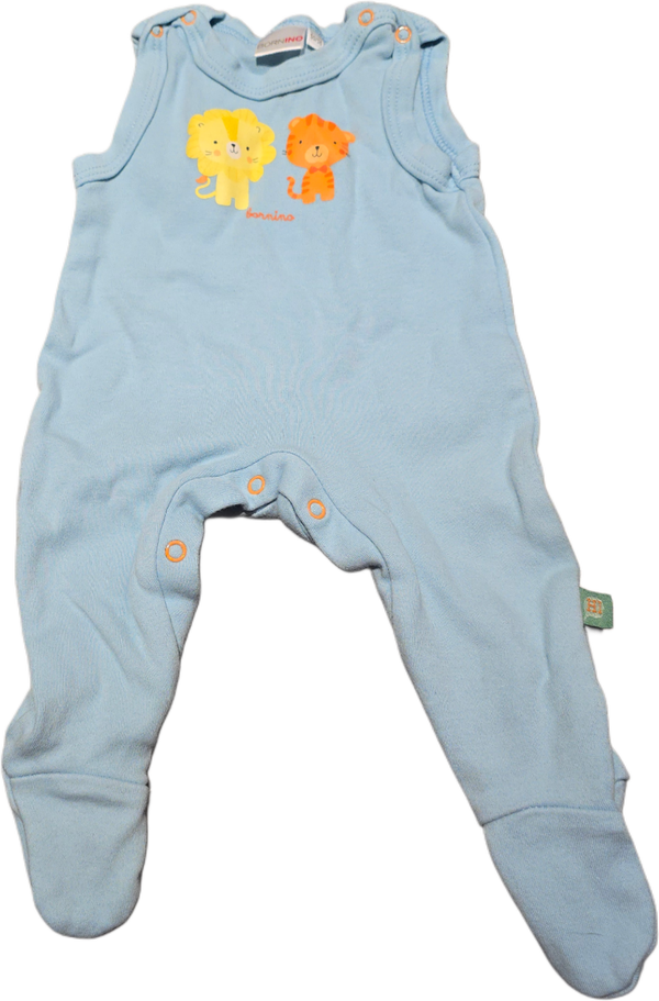 Babystrampler hellblau Löwe 50/56