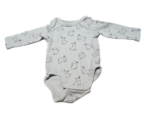 Häschen babybody hellblau