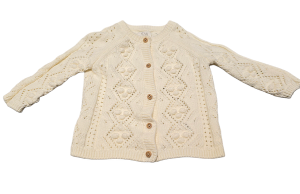 Babystrickjacke weiss 62
