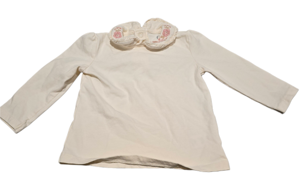 Babygirl Shirt Kragen weiss 80