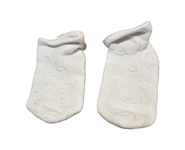 Baby Socken weiss Herzli 3-6M