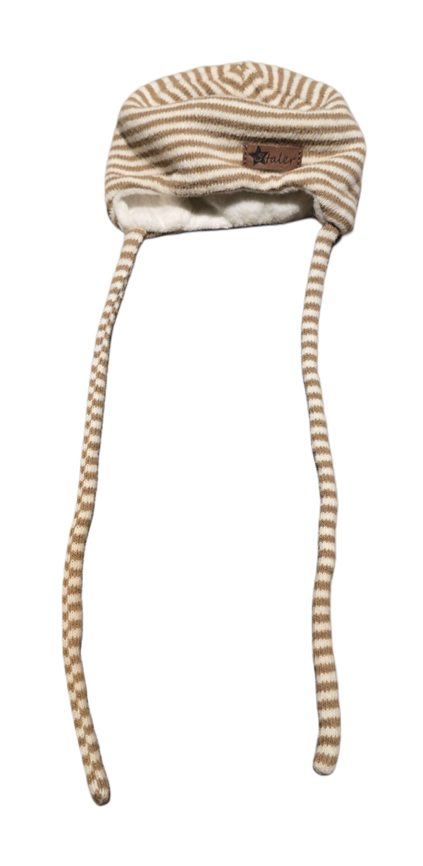 Baby Mütze Gestreift braun Newborn 0-1M