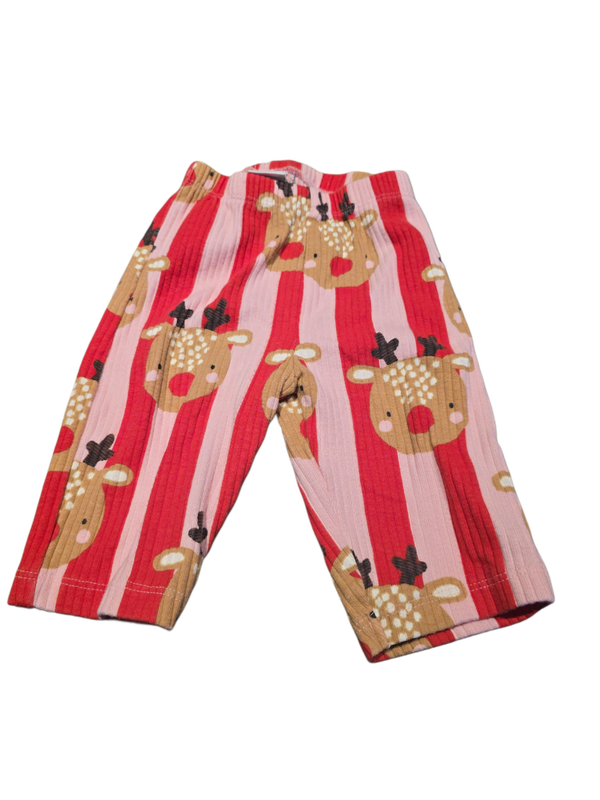 Babyhose Rehntier rot/ rosa 68