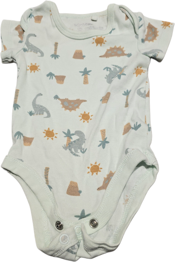 Babybody kurzarm mintgrün Dinosaurier 62/68