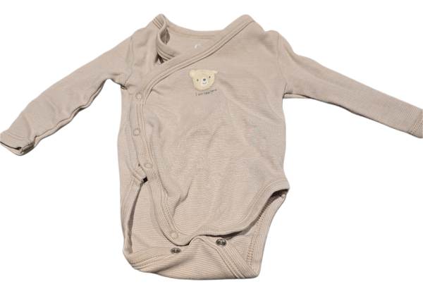 Babybody beige Bär 56