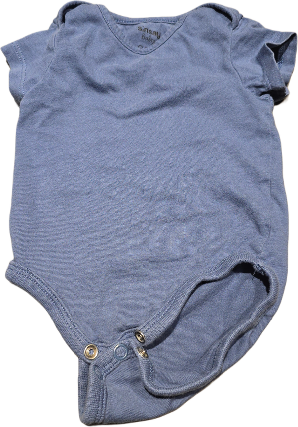 Babybody Kurzarm blau 62