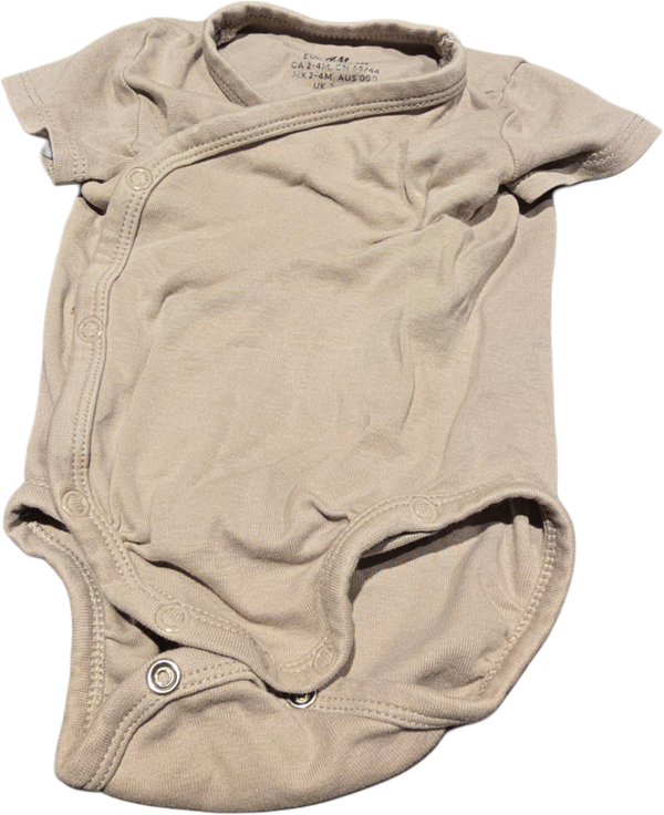 Babybody Kurzarm beige 62